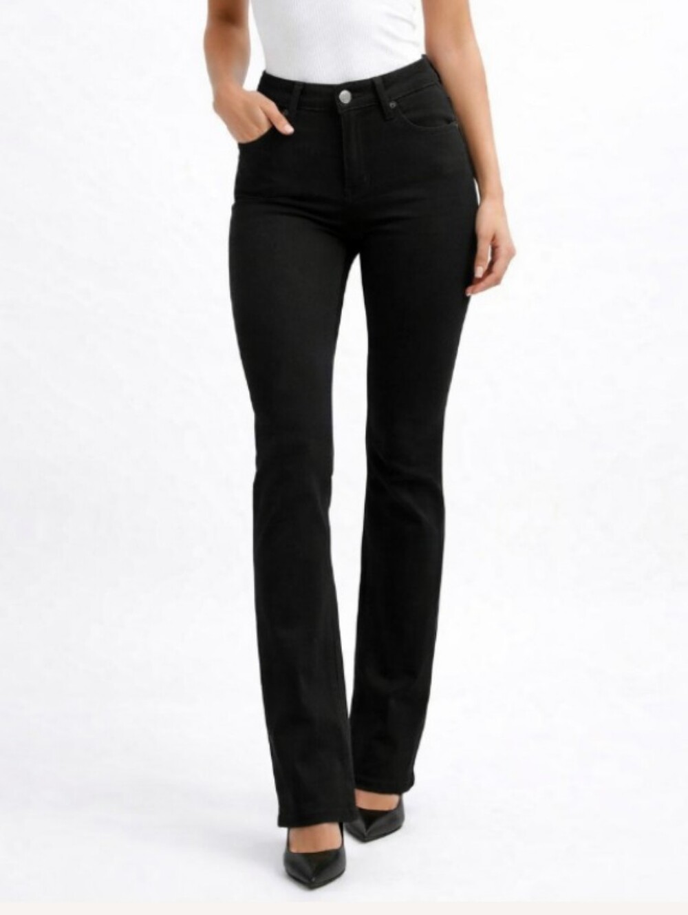 "No Boundaries" Jr's Size (3) Stretch Straight Leg Black Pants